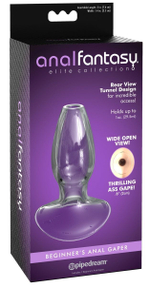 Прозрачный анальный плаг с туннелем Beginners Anal Gaper - 9,6 см. (Цвет: прозрачный)