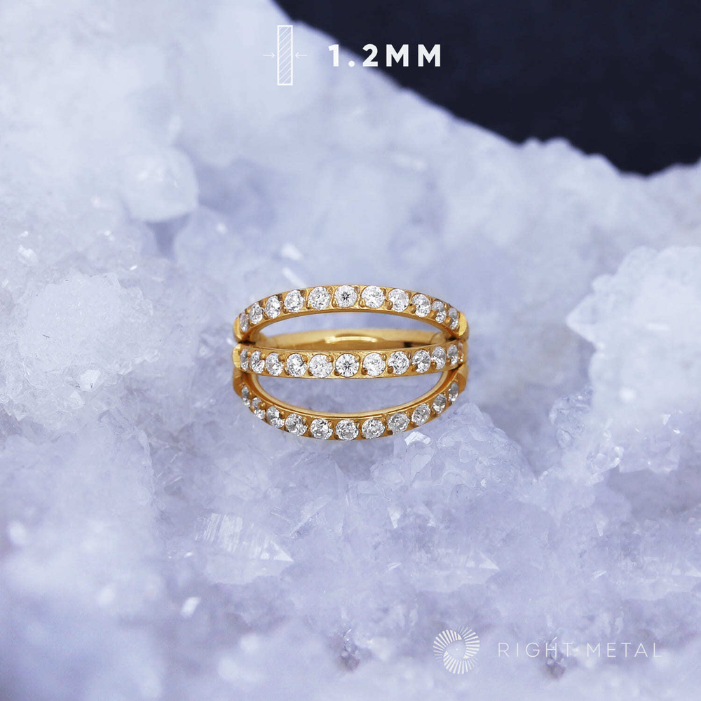 Кликер Triple Crystal PVD Yellow 1.2мм