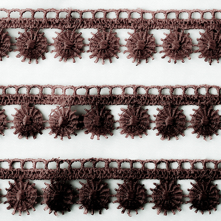 Кружево гипюр KRUZHEVO шир.20мм цв.07 коричневый