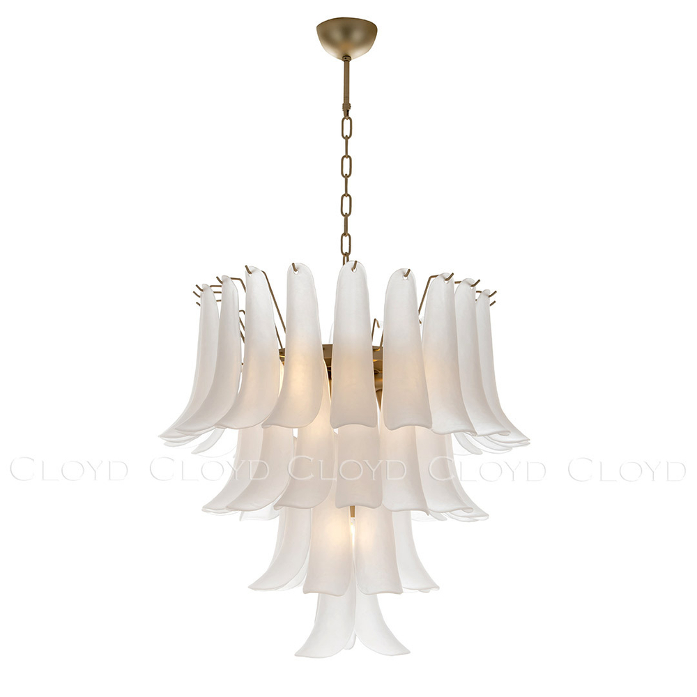 Люстра Cloyd AZORES-A C10 / Ø65 см - латунь светл. - белое матовое стекло (арт.11651)