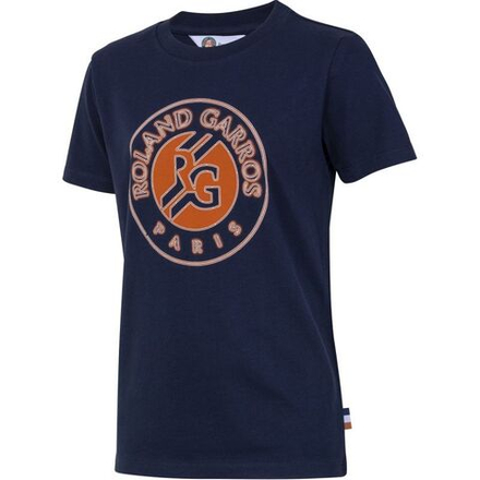 Детская теннисная футболка Roland Garros Kids Big Logo - navy