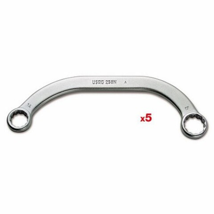 258 N/SE5 Набор из 5-ти накидных С - образных ключей, USAG (Италия)