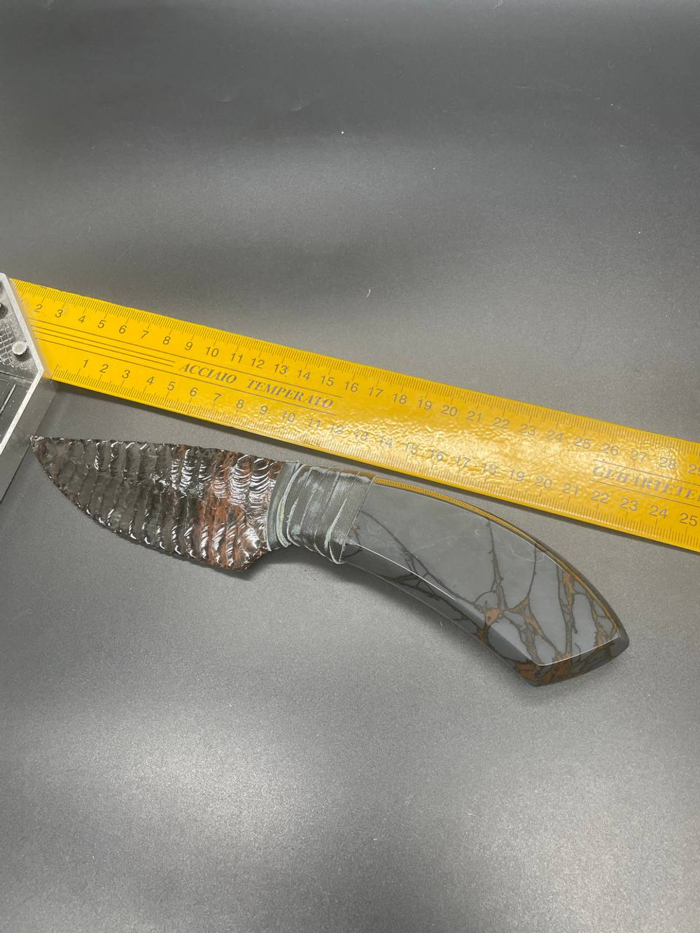 Нож из обсидиана с рукоятью из обсидиана 24 см