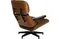 Кресло с оттоманкой Eames Lounge Premium, коричневая кожа