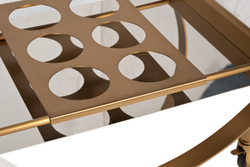 Стол-тележка сервировочный 70х48х76 Garda Decor латунь