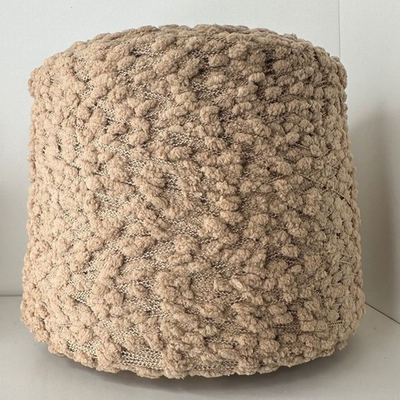 VELLUTO - STOCK ITALY; велюр, вискоза, п/а; нить с "шишечками" через каждые 25мм; 333м/100гр; цвет: бежевый; S718