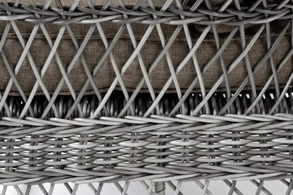 "Гранд Латте" диван трехместный из искусственного ротанга, цвет графит