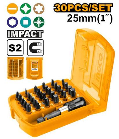 Набор ударных бит IMPACT 30 шт. INGCO AKSD68303 INDUSTRIAL