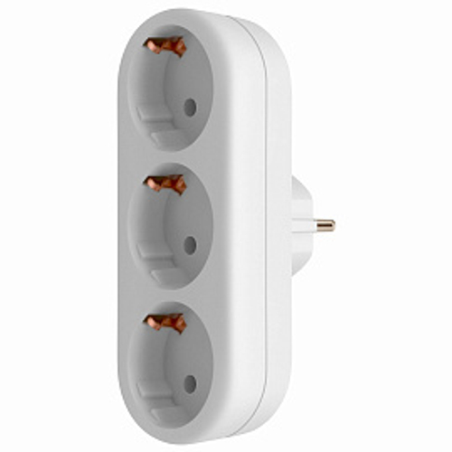 Разветвитель (тройник) Defender TG-01 3 роз. с/з