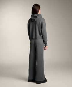 OYSHO Прямые брюки с резинкой по бокам, темно-серый