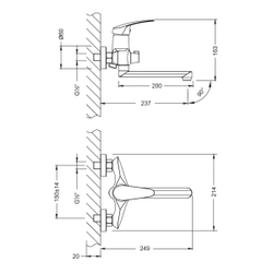 Смеситель Lemark Linara LM0417C универсальный