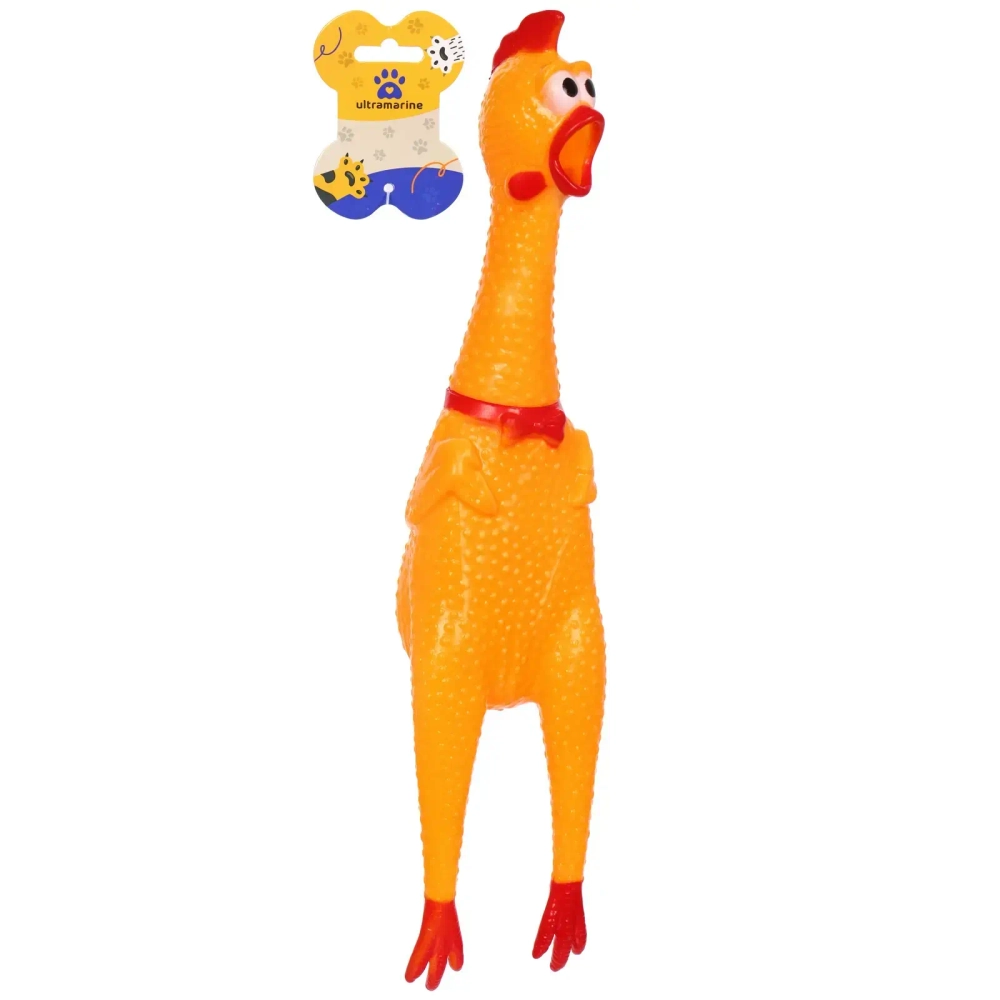 Игрушка - кричалка для собак «КУРИЦА В ШОКЕ!», 37см