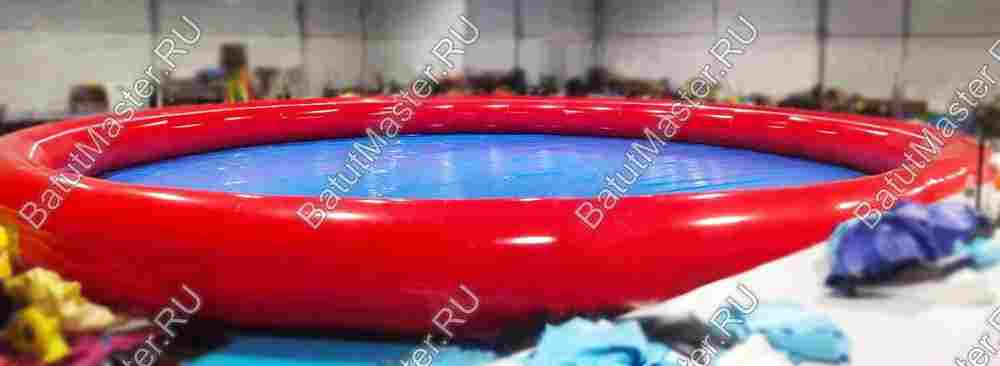 Круглый надувной бассейн "Полосатик" 18*18*1.2 метра