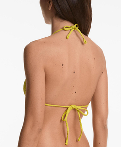 OYSHO Жаккардовый треугольный топ бикини, фисташково-зеленый