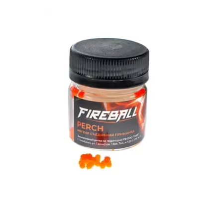 Приманка съедобная Takedo Fireball Perch цвет крас. креветка 3мм 70шт.