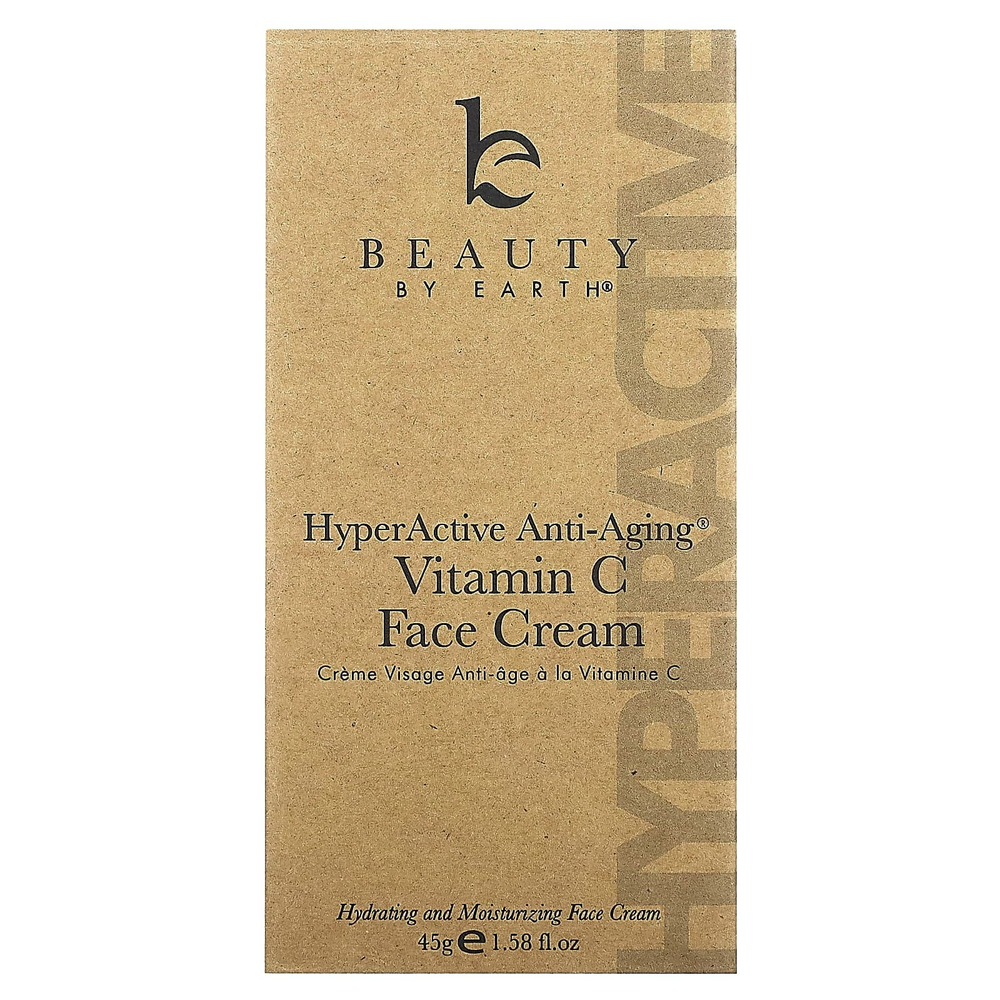 Beauty By Earth, HyperActive Anti-Aging, крем для лица с витамином C, 45 г (1,58 жидк. унции)