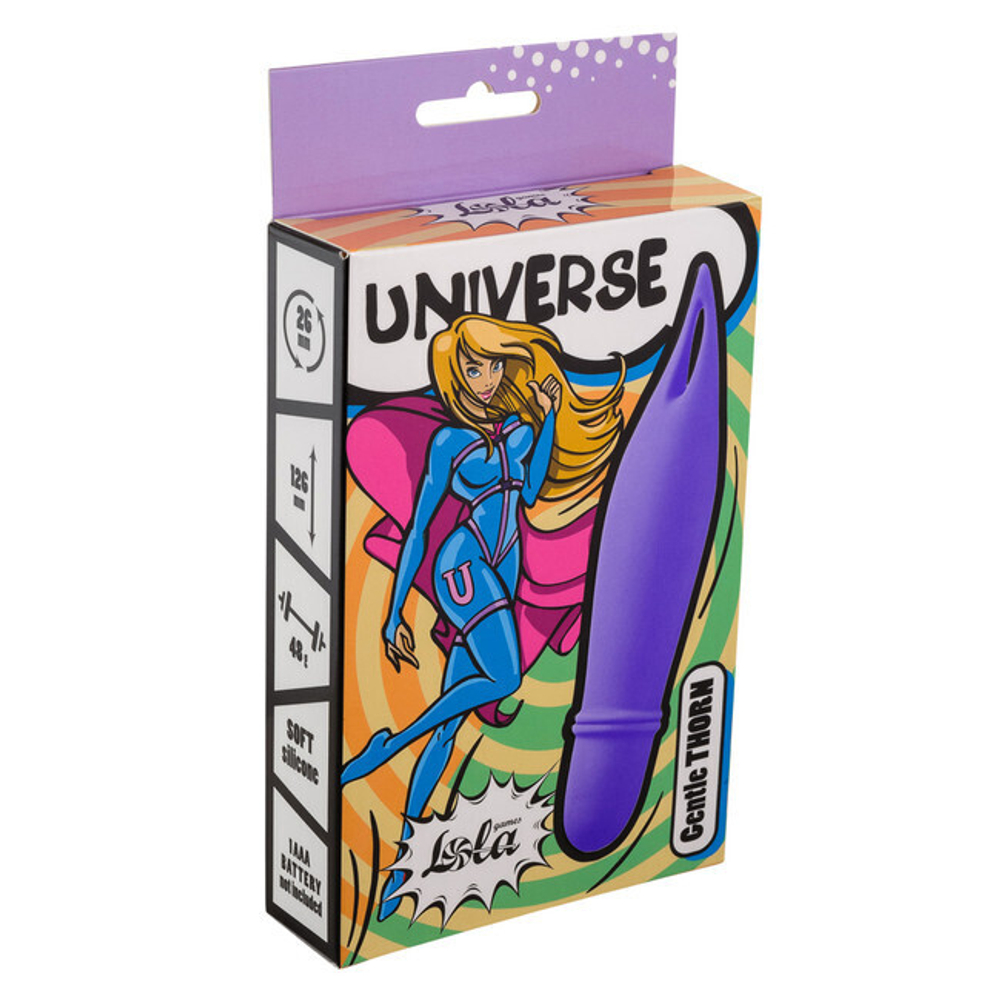 Мини-вибратор с ушком для клитора UNIVERSE Gentle Thorn (10 режимов) (Цвет: фиолетовый)