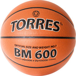 Мяч баскетбольный TORRES BM600 B32027, размер 7