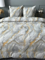 Постельное белье 2,0 креп Павлина Жанет Мрамор белый 12138