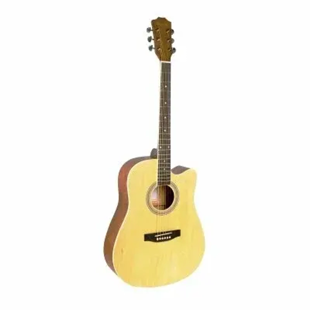 BEAUMONT DG141 - акустическая гитара, дредноут с вырезом 41", корпус липа, цвет натуральный, матовый. Мензура: 650 мм.
