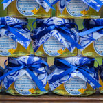 Бонбоньерка с медом на свадьбу, 140 грамм, стиль "Гжель"