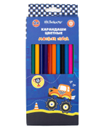 Карандаши цветные ПандаРог Гонка, 24 цвета, пластиковые, шестигранные