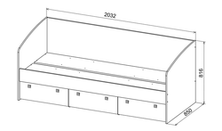 Кровать "Аленка 2.0" (венге\дуб молочный), ДСВ-Мебель, г. Пенза Русский