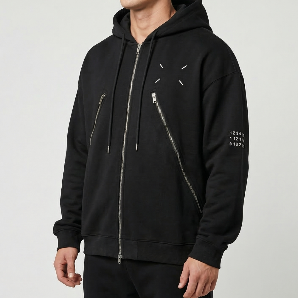 Худи Zip Maison Margiela #1 • Черный