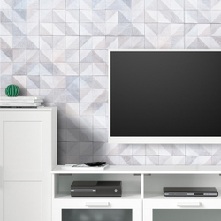 Деревянная мозаика для стен Wood Mosaic Аравия белая