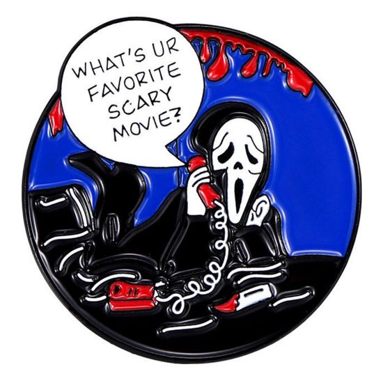 Значок металлический Крик "Какой у тебя любимый ужастик?", р-р 3 см
