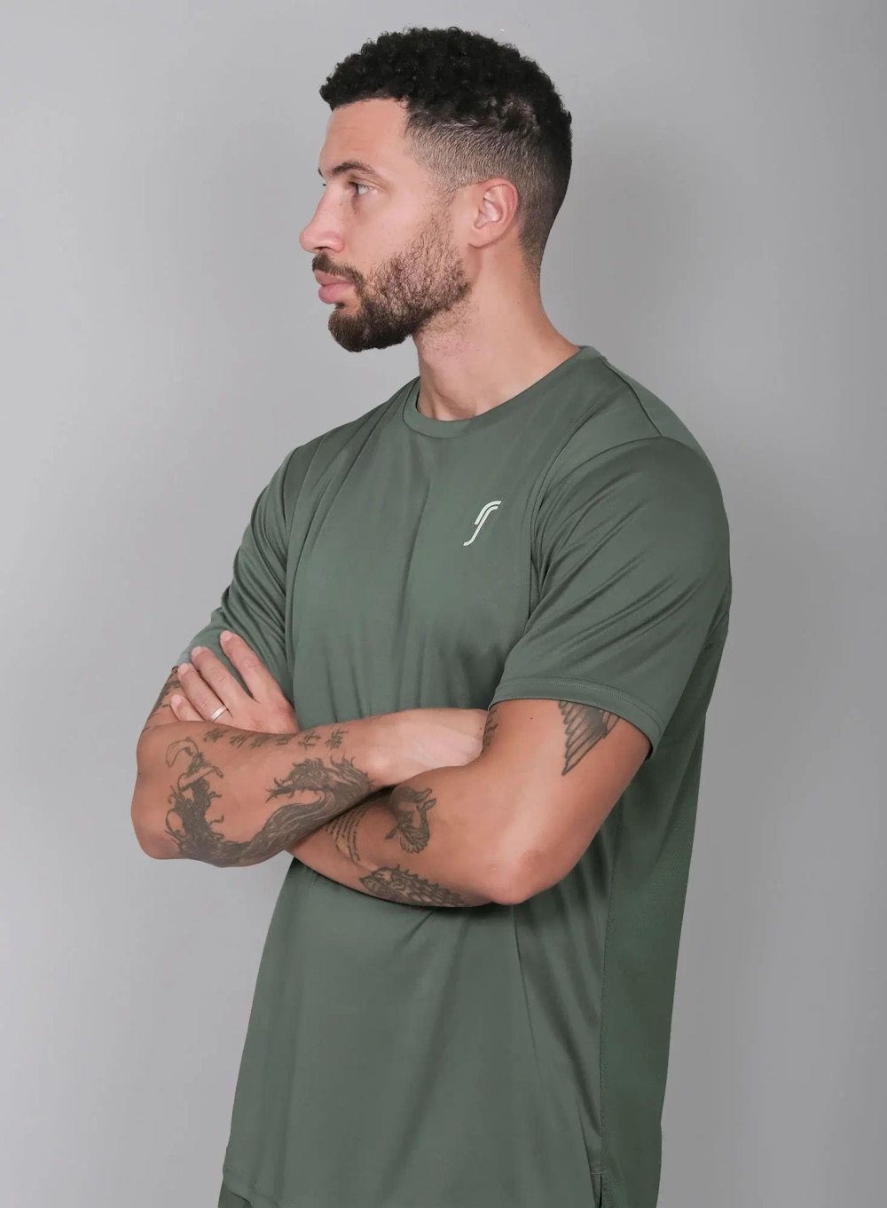 Мужская футболка RS Performance Tee Court Green/Court White (211M000011/608)