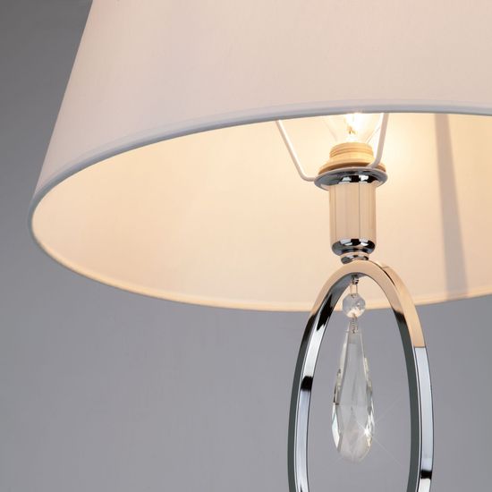 01056/1 / напольный светильник /   хром/прозрачный хрусталь Strotskis