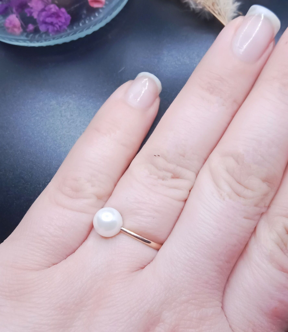 AJewelry, Кольцо женское из серебра 925пробы с жемчугом, арт.0001-01