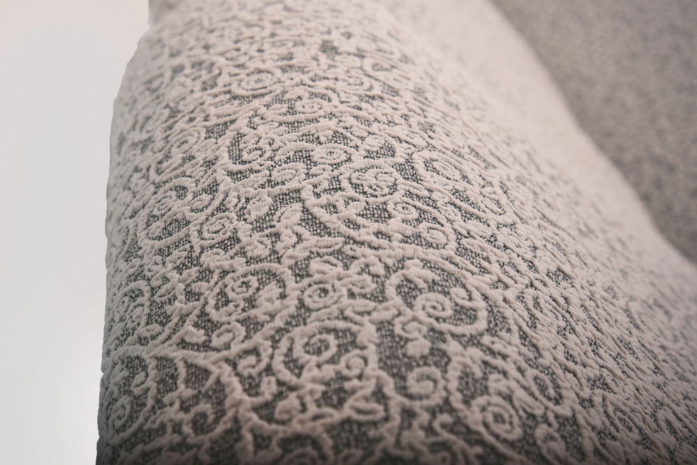 Чехол на трехместный диван без подлокотников Жаккард, цвет Слоновая кость