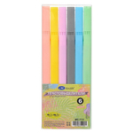 Маркер текстовыделитель, двусторонний, Basir, квадратный корпус, 6 цветов