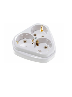 Розетка трехмест. скр. уст. с з/к, з/ш (ток 16А) РС10/16-503 в инд. упак.