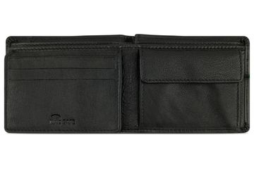 Портмоне BUGATTI Banda, с защитой данных RFID, чёрное, кожа козы/полиэстер, 10,5х2х8,3 см