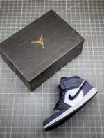 AIR JORDAN 1 MID OBSIDIAN/SANDED PURPLE-WHITE