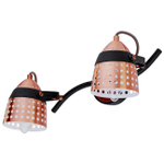 Настенный светильник 2х40Вт E14, металл, чёрный/медь/белый