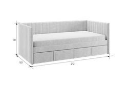 Кровать софа с ящиком Твикс 900*2000 (велюр) МФ Мебельсон, г. Ижевск