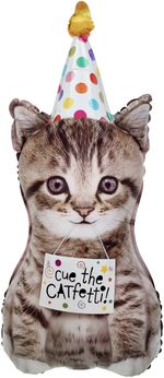 Шар (30''/76 см) Фигура, Котенок в колпачке, 1 шт. в уп.