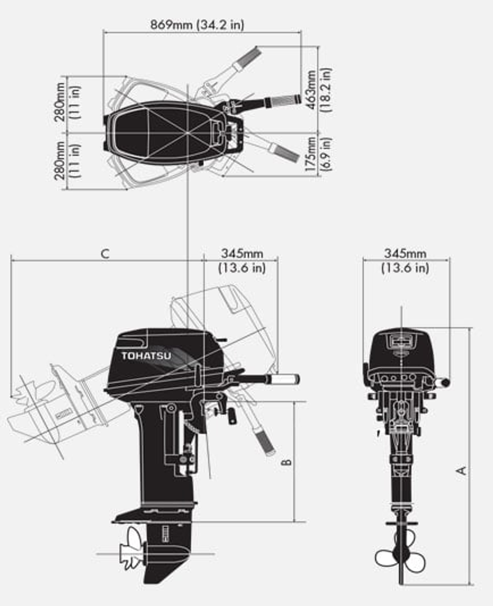 2х-тактный лодочный мотор TOHATSU M18E2S