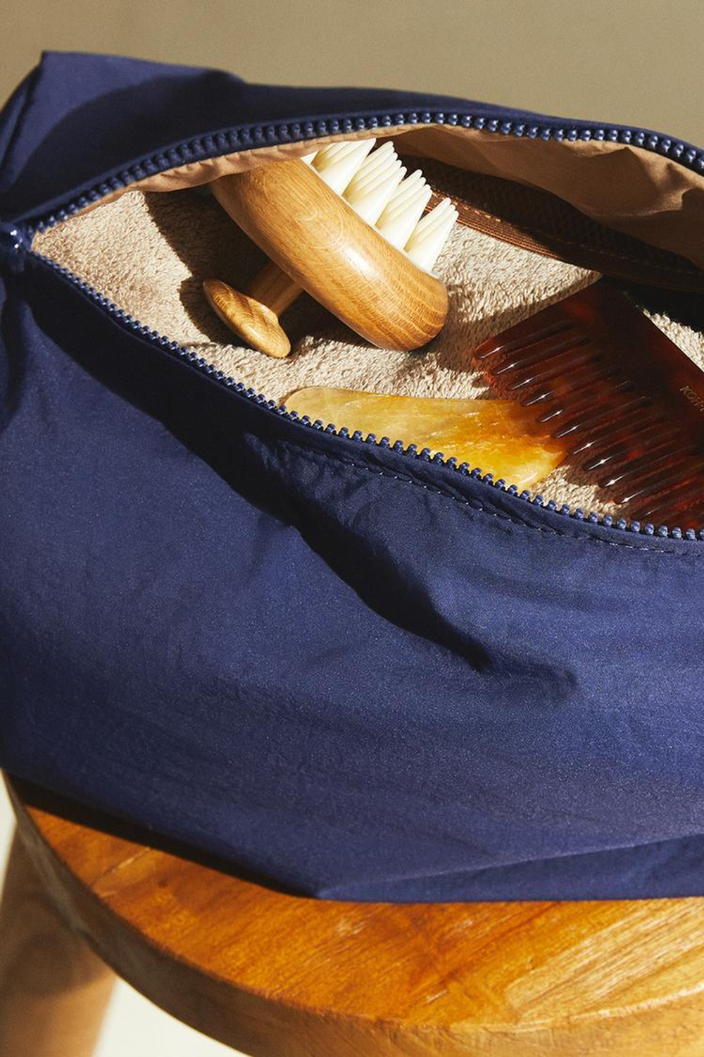 ZARA HOME БОЛЬШАЯ КОСМЕТИЧКА ИЗ ТЕХНИЧЕСКОЙ ТКАНИ, СИНИЙ