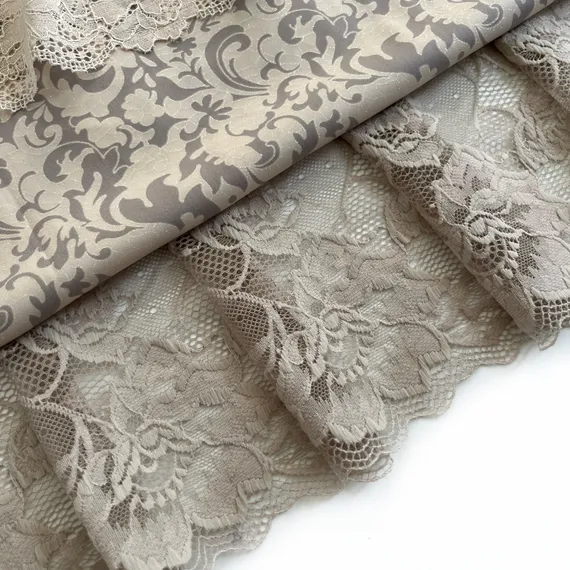 Кружево эластичное загар 16 см, Италия