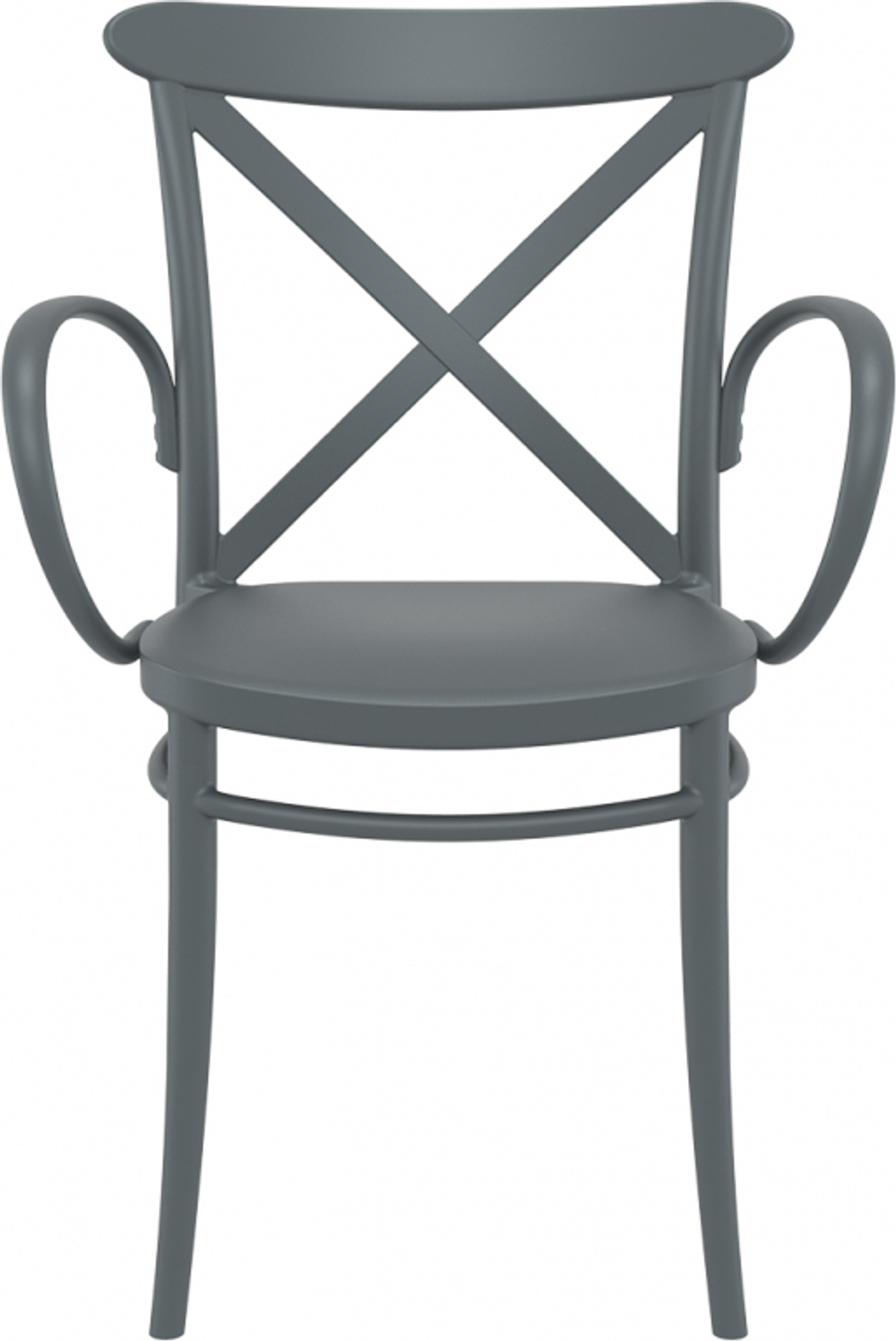 Кресло пластиковое Siesta Contract Cross XL, темно-серый
