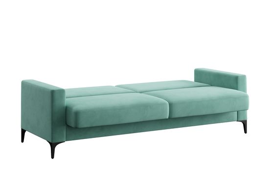 Диван-кровать Модель 047, Ультра Минт, Геометрия 69, велюр, прямой, книжка, венге