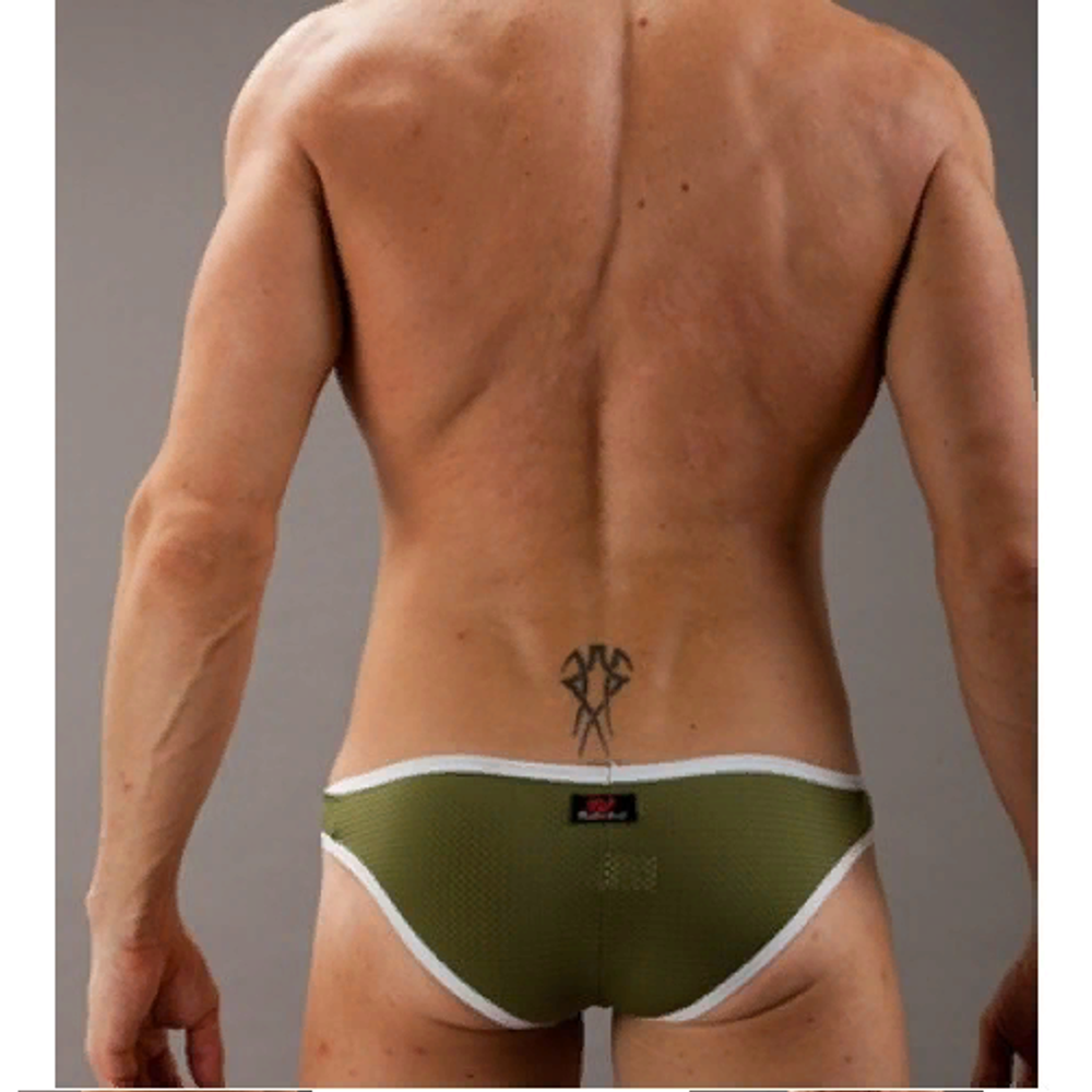 Мужские трусы брифы хаки  WANGJIANG WG00010