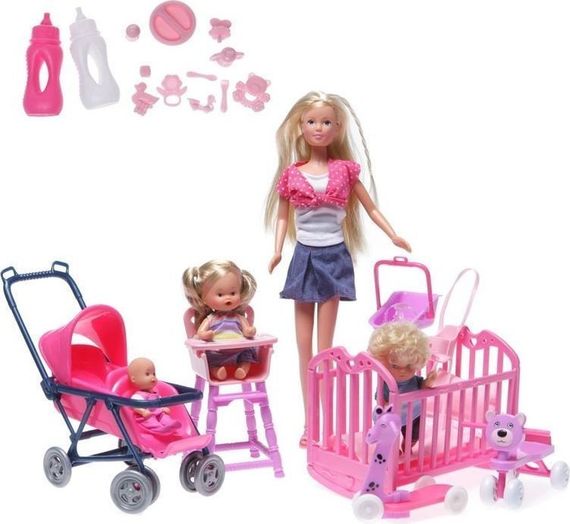 Kukla \ Кукла Şteffi uşaqlar ilə 29 sm