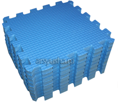 Коврик-пазл BABYPUZZ (9 плит 33x33x2см, ~1кв.м./уп) Голубой