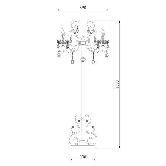 12205/3F / напольный светильник /   белый Strotskis
